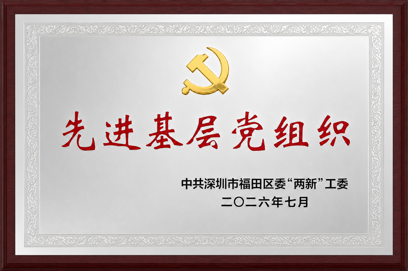 喜报｜海域科技集团党支部获评福田区委“两新”工委先进基层党组织