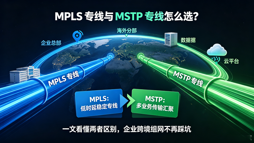 MPLS专线与MSTP专线怎么选？一文看懂两者区别，企业跨境组网不再踩坑