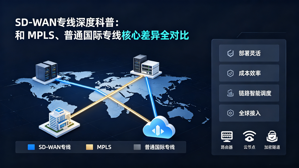 SD-WAN专线深度科普：和 MPLS、普通国际专线核心差异全对比