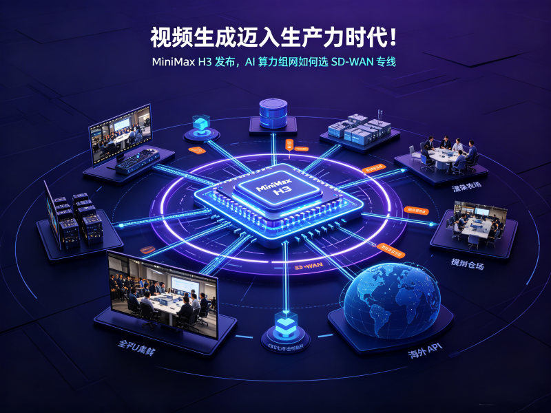 视频生成迈入生产力时代！MiniMax H3发布，AI 算力组网如何选SD-WAN 专线