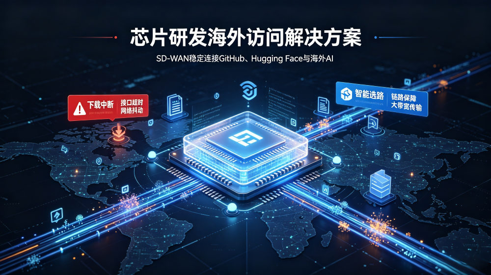 芯片设计研发企业频繁访问GitHub、Hugging Face、海外AI，为什么一定要用SD-WAN